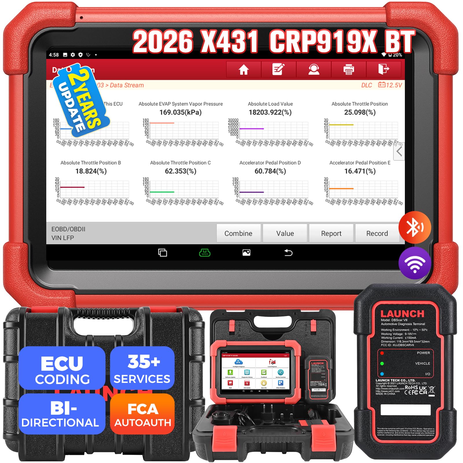 Obd2 Scanner Bidirectional Launch X431 - LAUNCH X431 CRP919XBT OBD2 Scanner Drahtloses