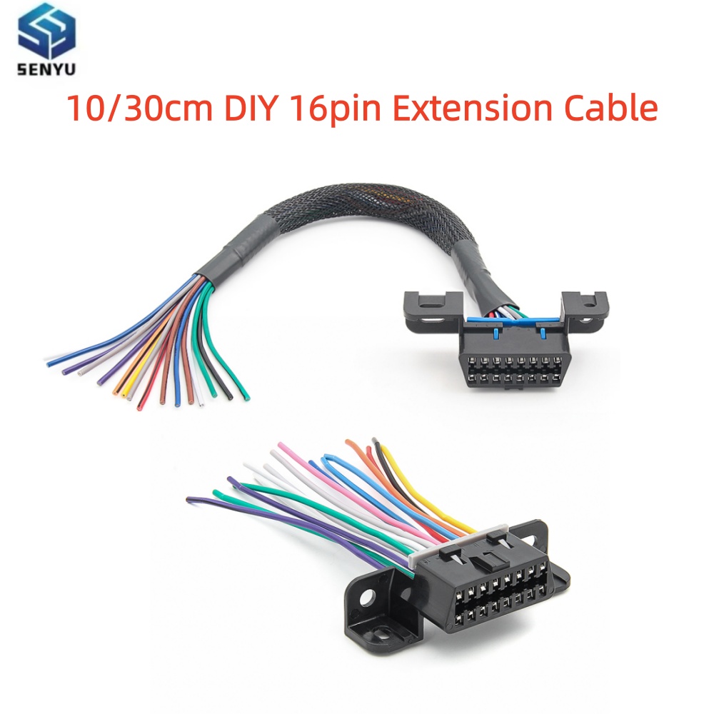 Car Diagnostic Tool Full System - 10/30cm DIY 16-Pin J1962 OBD2 Verlängerungskabel