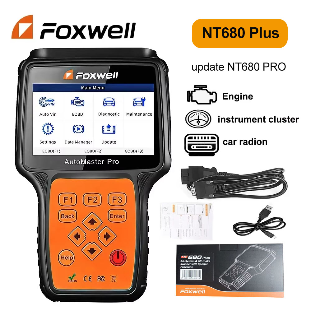 Obd2 Scanner Mileage Correction - Foxwell NT680 Plus OBD2-Scanner Vollsystem-Autodiagnosegerät mit