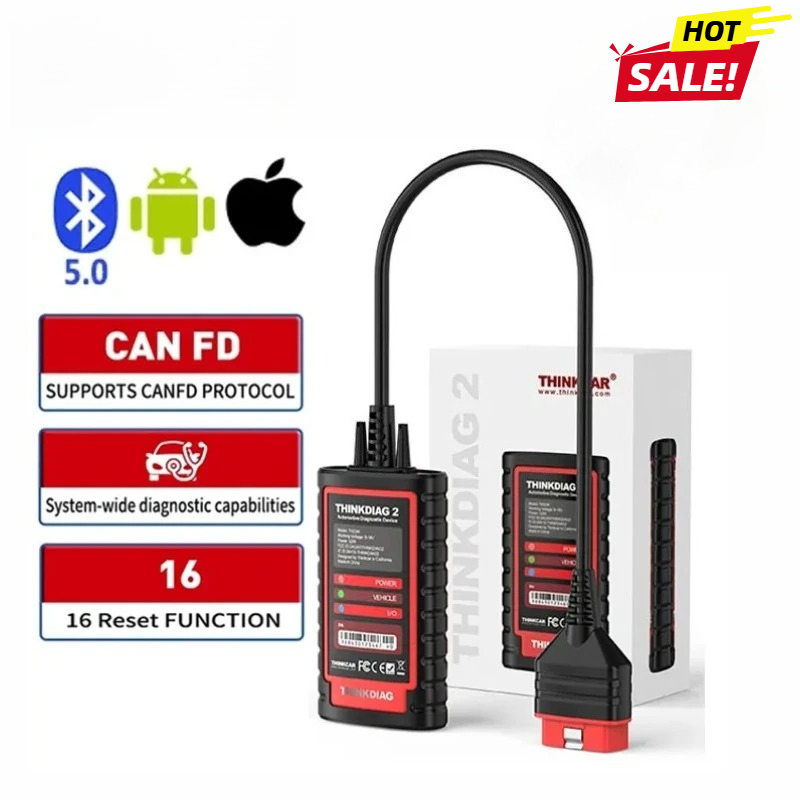 Thinkcar Thinkdiag 2 - THINKCAR THINKDIAG2 Auto-OBD2-Scanner-Codeleser, komplettes System, 16