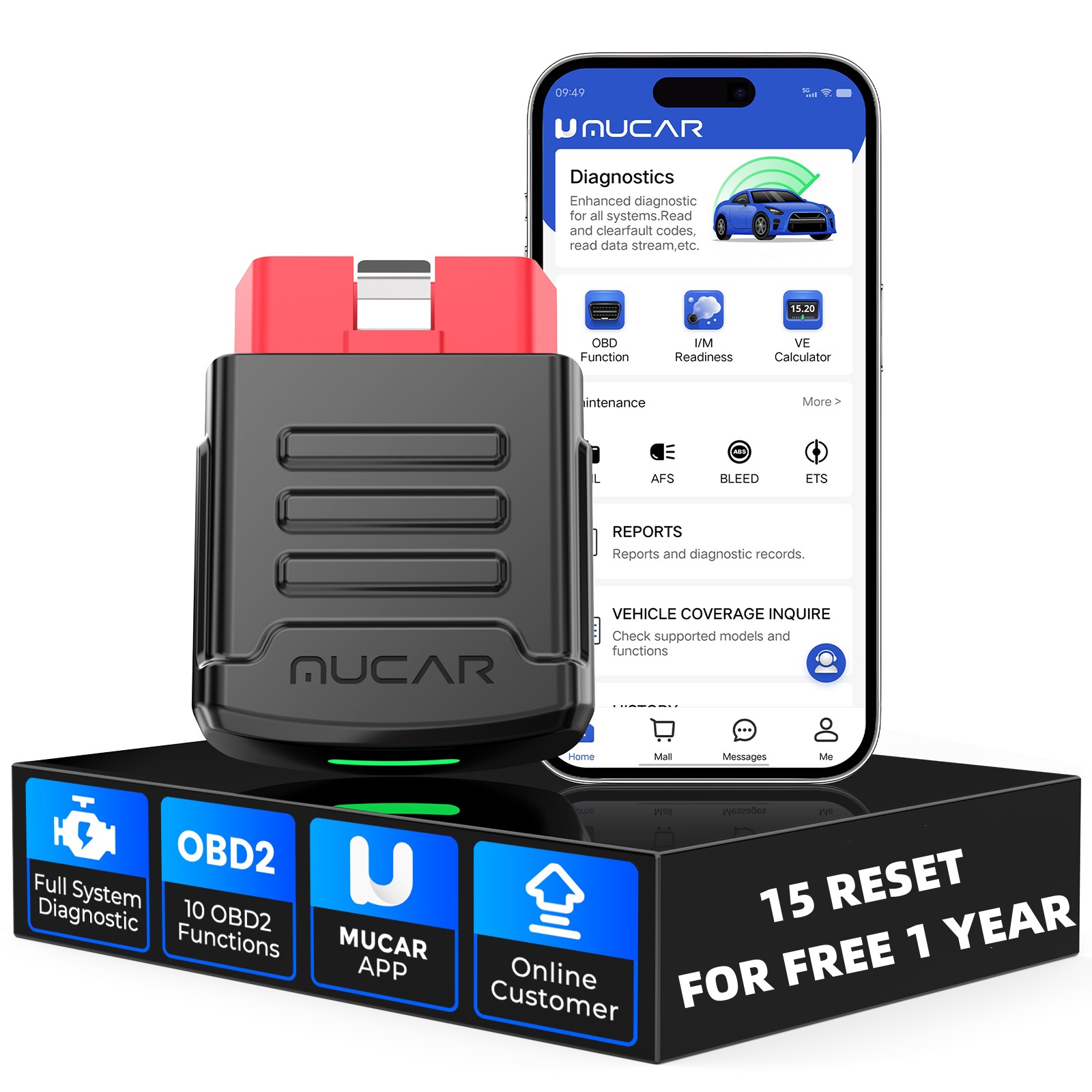 Obd2 Scanner Bluetooth Android - MUCAR BT200 PRO OBD2-Scanner – Vollsystem-Diagnosegerät