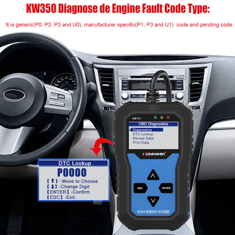 KONNWEI KW350 OBD2 Scanner Aut – Obd2 Scanner Abs Srs Airbag Reset Bewertung und Preis