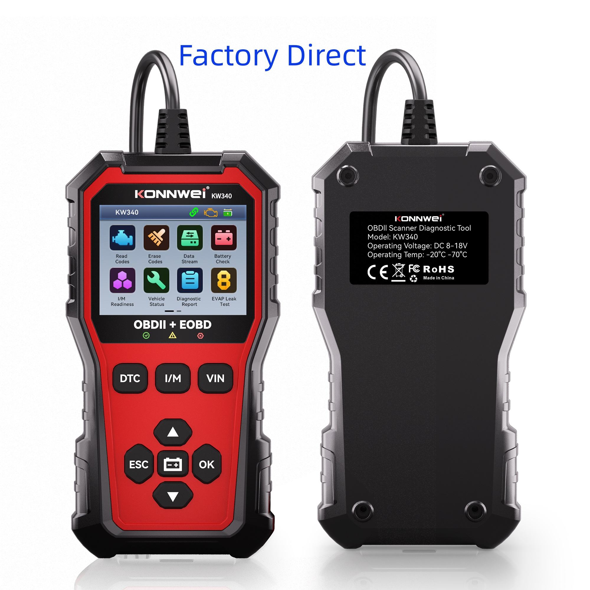 KONNWEI KW340 Auto CAN OBD2 EO – Car Diagnostic Tool Full System Bewertung und Preis