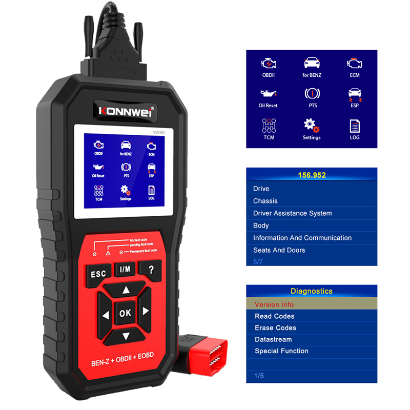 KONNWEI OBD2 Scanner KW460 für – Obd2 Scanner Abs Srs Airbag Reset Bewertung und Preis