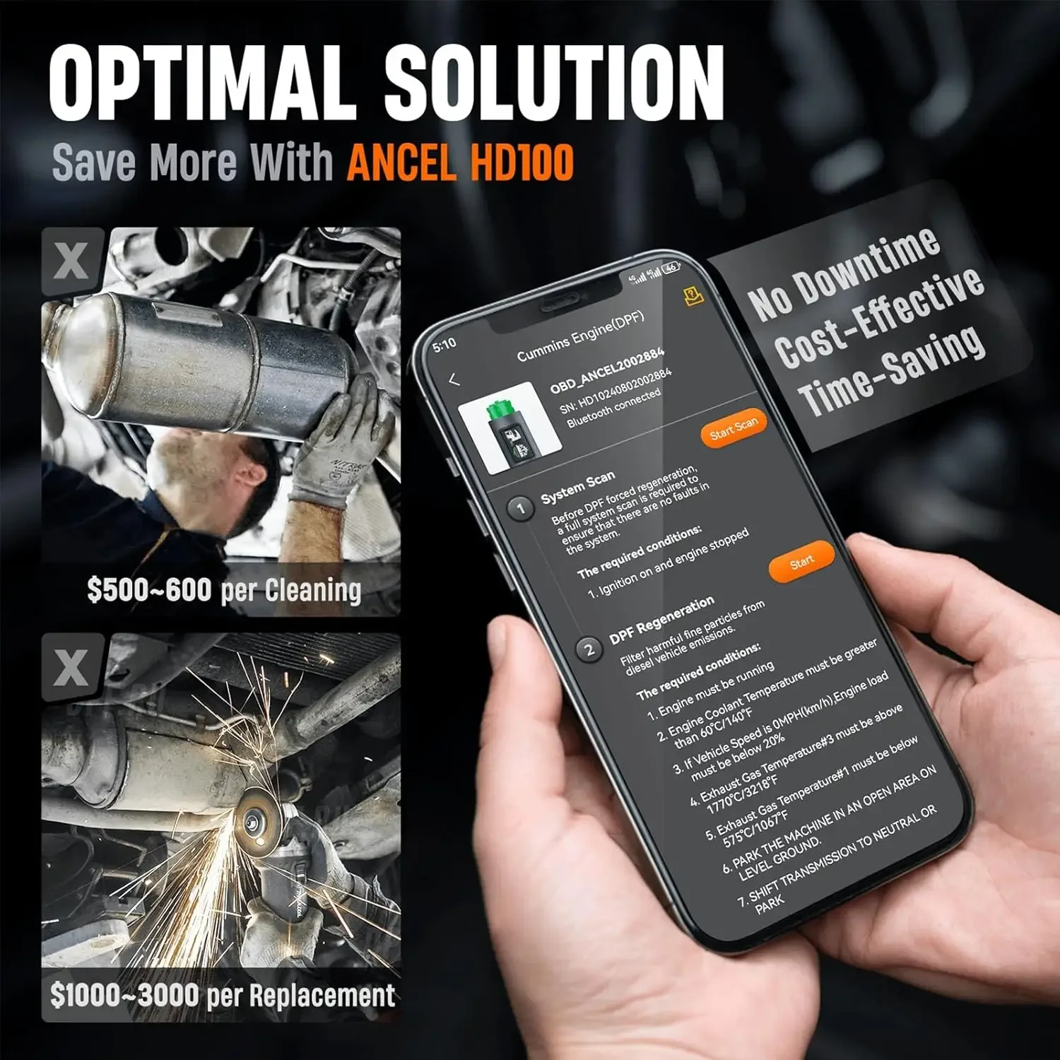 ANCEL HD100 DPF-Reset Vollsyst – Obd2 Scanner Heavy Duty Truck Bewertung und Preis