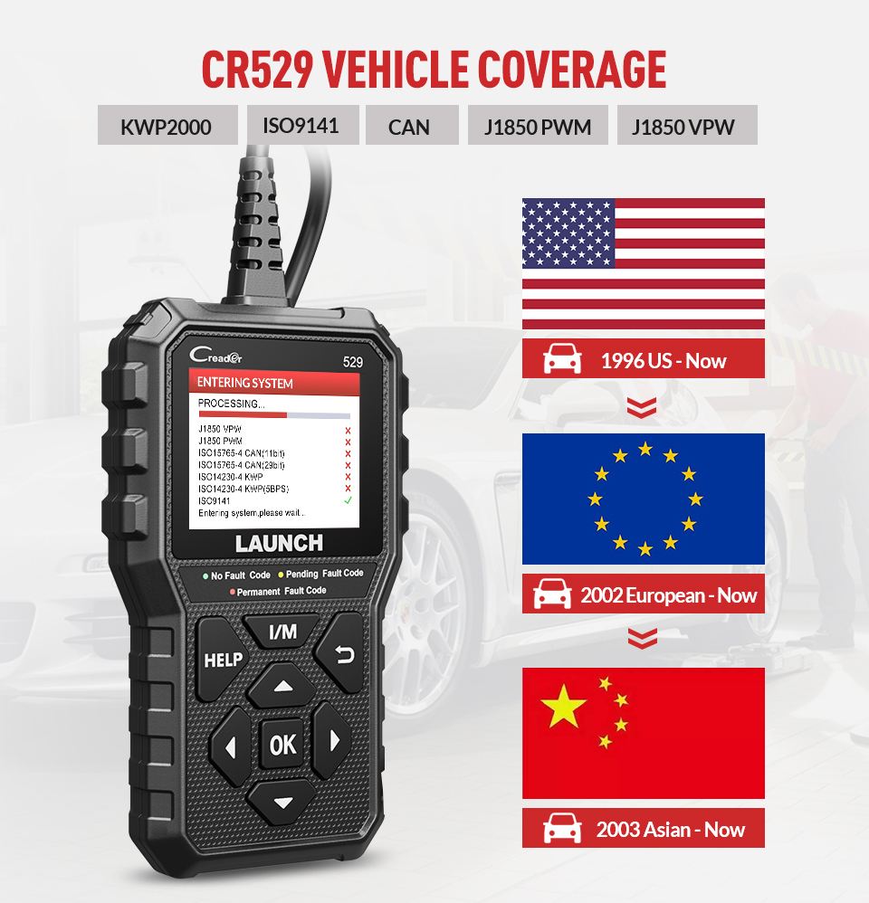 Launch Starten Creader 529 CR5 – Car Diagnostic Tool Full System Bewertung und Preis