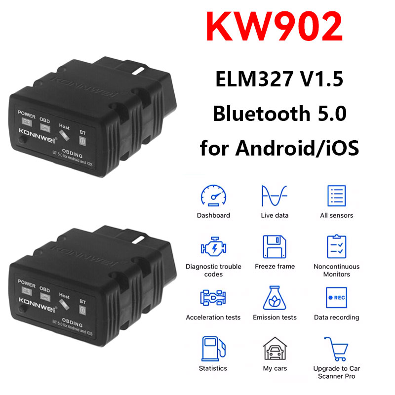 KONNWEI KW902 ELM327 V1.5 OBD2 – Obd2 Scanner Bluetooth Android Bewertung und Preis