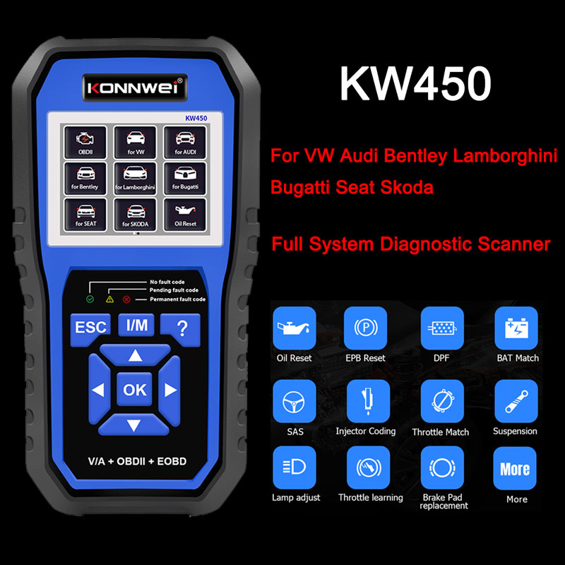 KONNWEI KW450 OBD2 Auto-Diagno – Obd2 Scanner Abs Srs Airbag Reset Bewertung und Preis