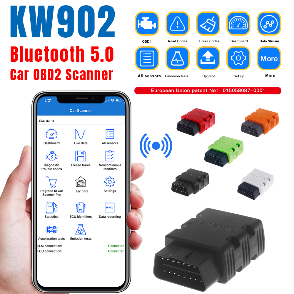 2026 KONNWEI KW902 ELM327 v1.5 – Obd2 Scanner Bluetooth Android Bewertung und Preis