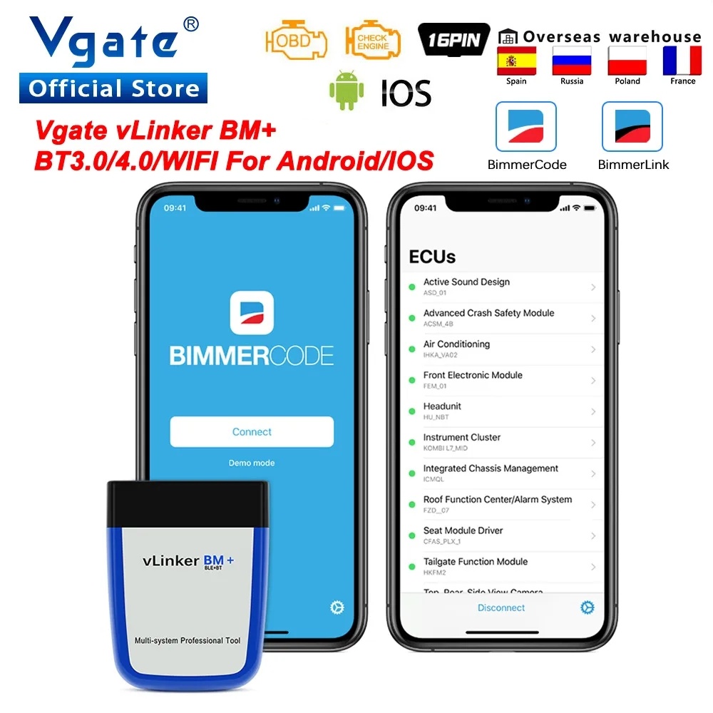 Vgate VLinker BM+/BM ELM327 Bl – Obd2 Scanner Bluetooth Android Bewertung und Preis