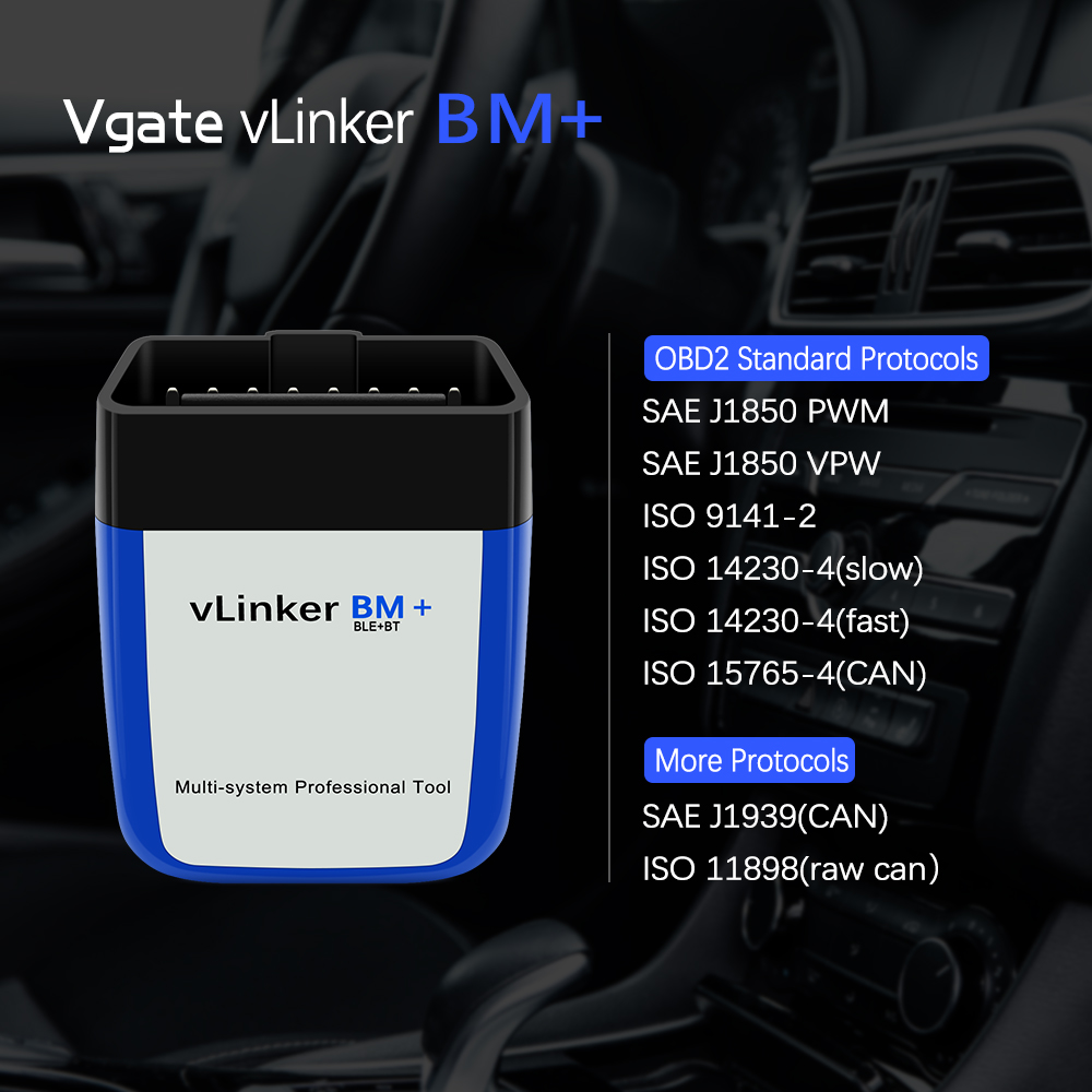 Vgate VLinker BM+/BM ELM327 Bl – Obd2 Scanner Bluetooth Android Bewertung und Preis