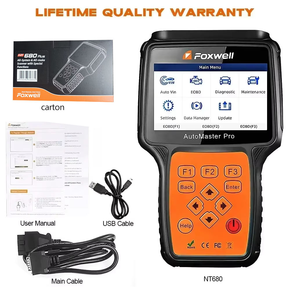 Foxwell NT680 Plus OBD2-Scanne – Obd2 Scanner Mileage Correction Bewertung und Preis