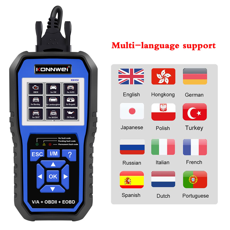 KONNWEI KW450 VAG Auto OBD2 Di – Obd2 Scanner Abs Srs Airbag Reset Bewertung und Preis