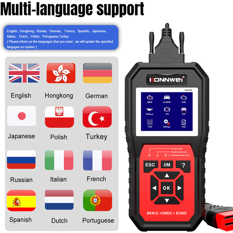 KONNWEI KW460 OBD2-Diagnoseger – Obd2 Scanner Abs Srs Airbag Reset Bewertung und Preis