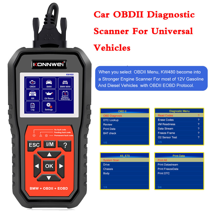 KONNWEI KW480 OBD2-Scanner für – Obd2 Scanner Abs Srs Airbag Reset Bewertung und Preis