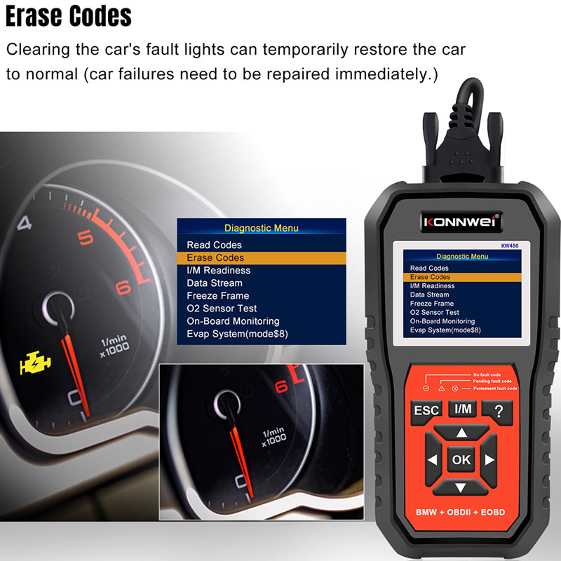 KONNWEI KW480 OBD2-Scanner für – Obd2 Scanner Abs Srs Airbag Reset Bewertung und Preis