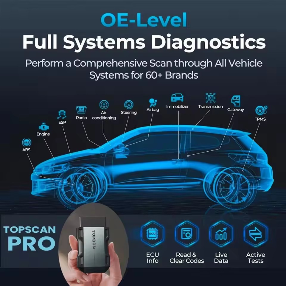 TOPDON Topscan Pro Kabelloser  – Obd2 Scanner Bluetooth Android Bewertung und Preis