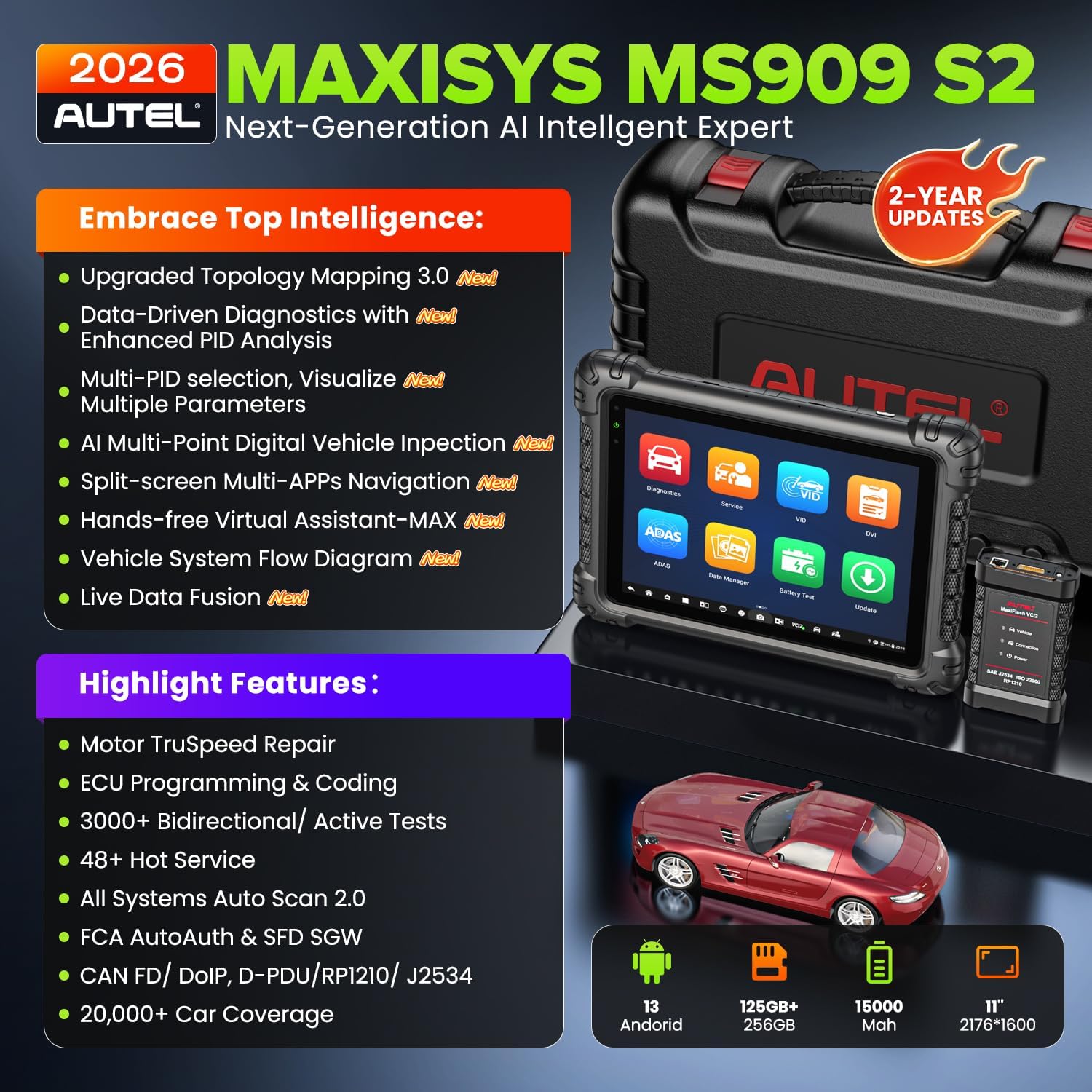 Autel MaxiSys MS909 S2 OBD2 Sc – Autel Maxisys Ultra Bewertung und Preis