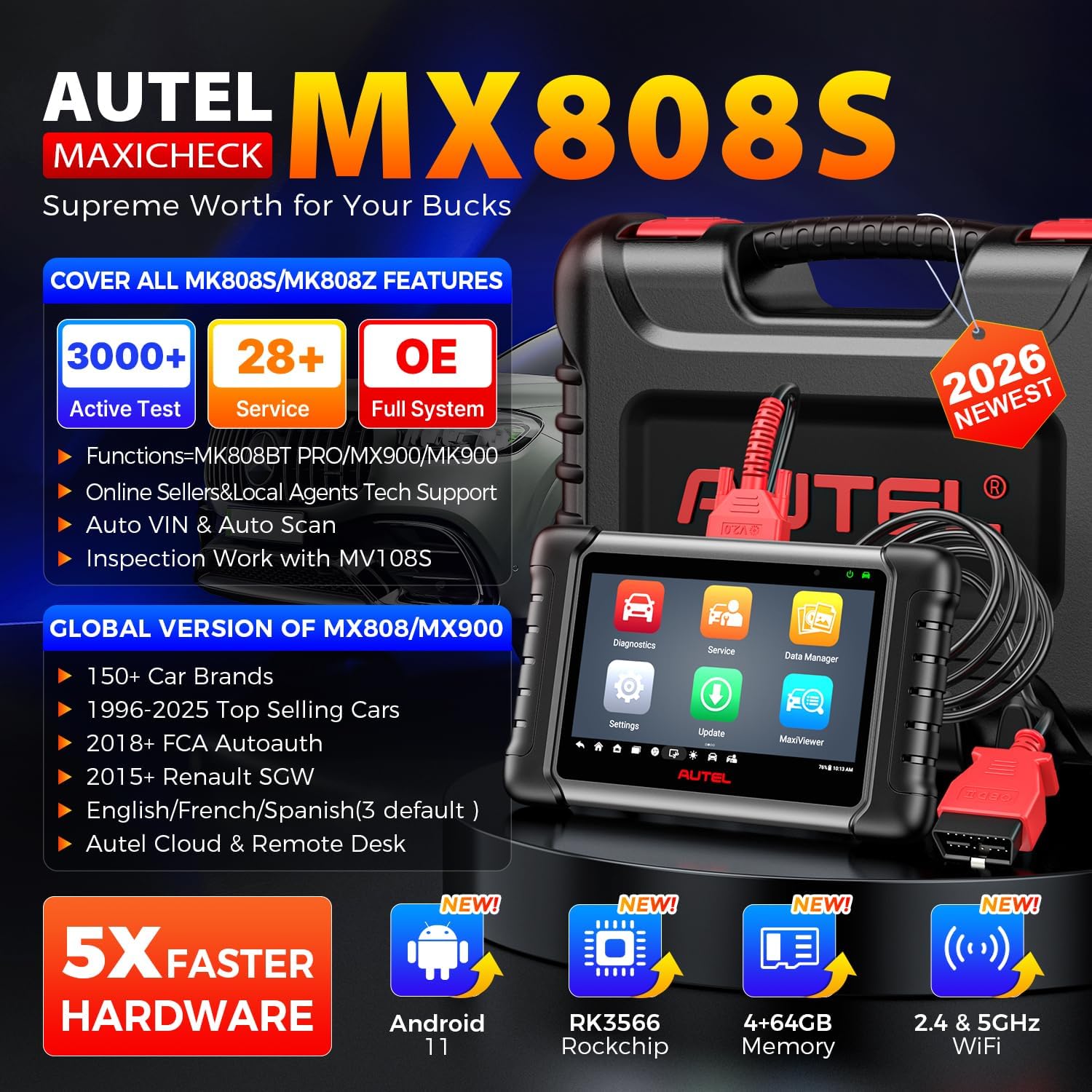 Autel Scanner MaxiCheck MX808S – Autel Maxicom Mk808 Bewertung und Preis