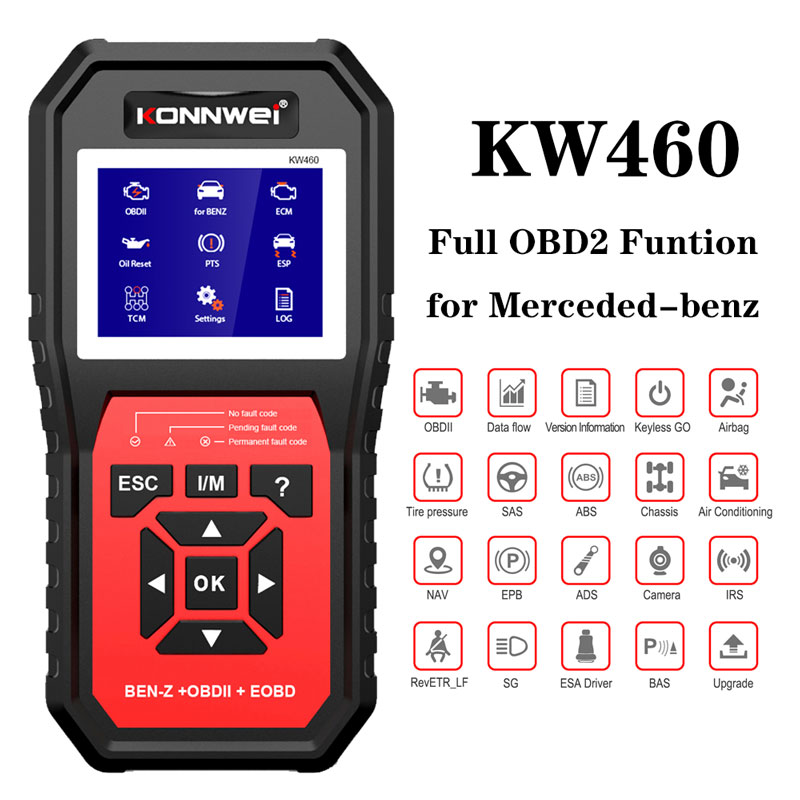 KONNWEI KW460 OBD2-Autoscanner – Obd2 Scanner Abs Srs Airbag Reset Bewertung und Preis