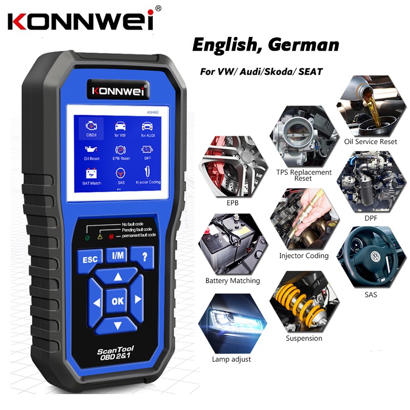 2026 OBD2 Scanner KW450 OBD Co – Obd2 Scanner Abs Srs Airbag Reset Bewertung und Preis